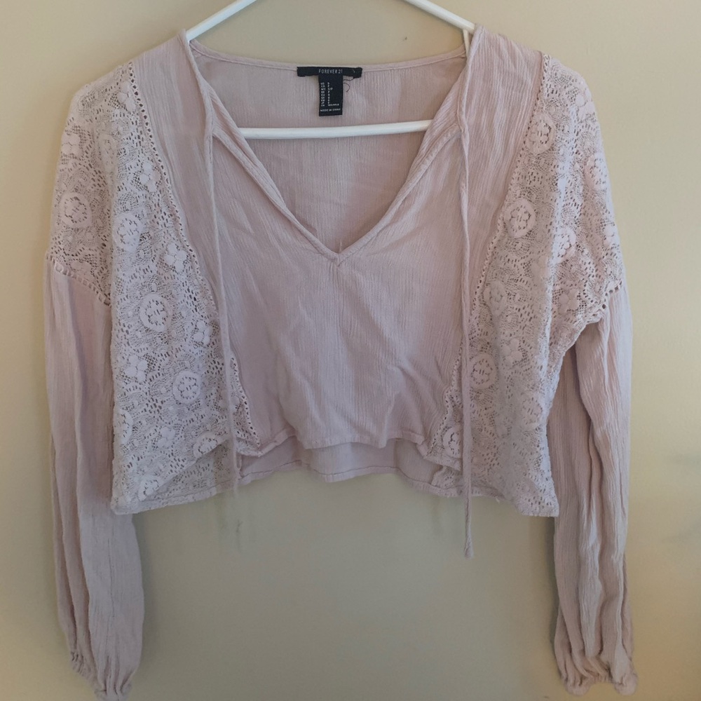 Long sleeve crop top